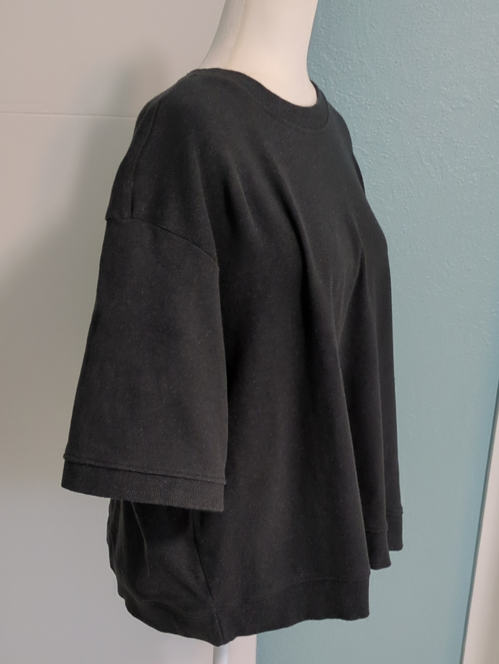Pact Grey Organic Cotton Oversized Short-Sleeve Crewneck Sweatshirt Sz XXl - Picture 2 of 5